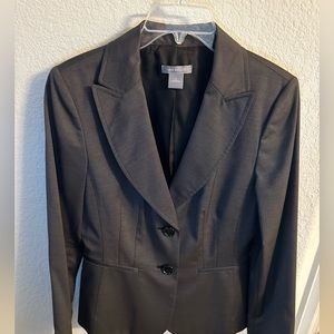 Ann Taylor Dark Gray Skirt Suit